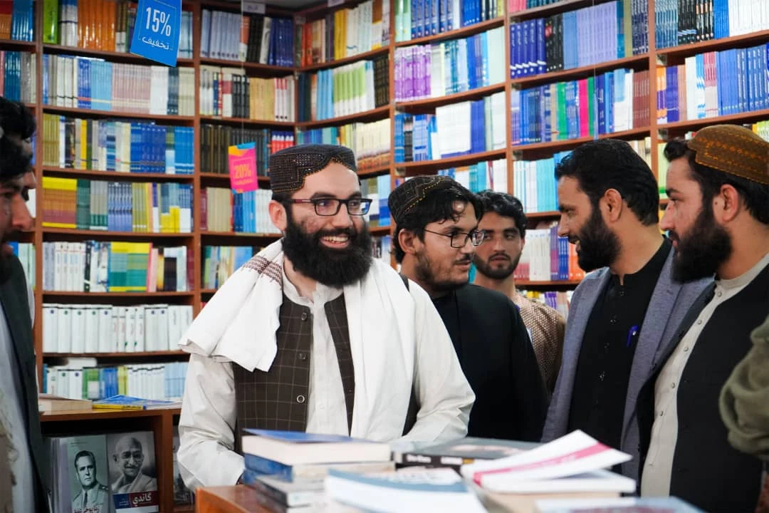 Anas Haqqani at a book exhibition